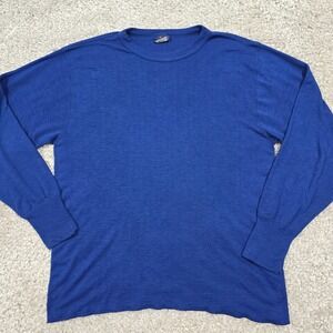 Duofold Mens Thermal Long Sleeve Base Layer Blue Size XL Made USA Vintage